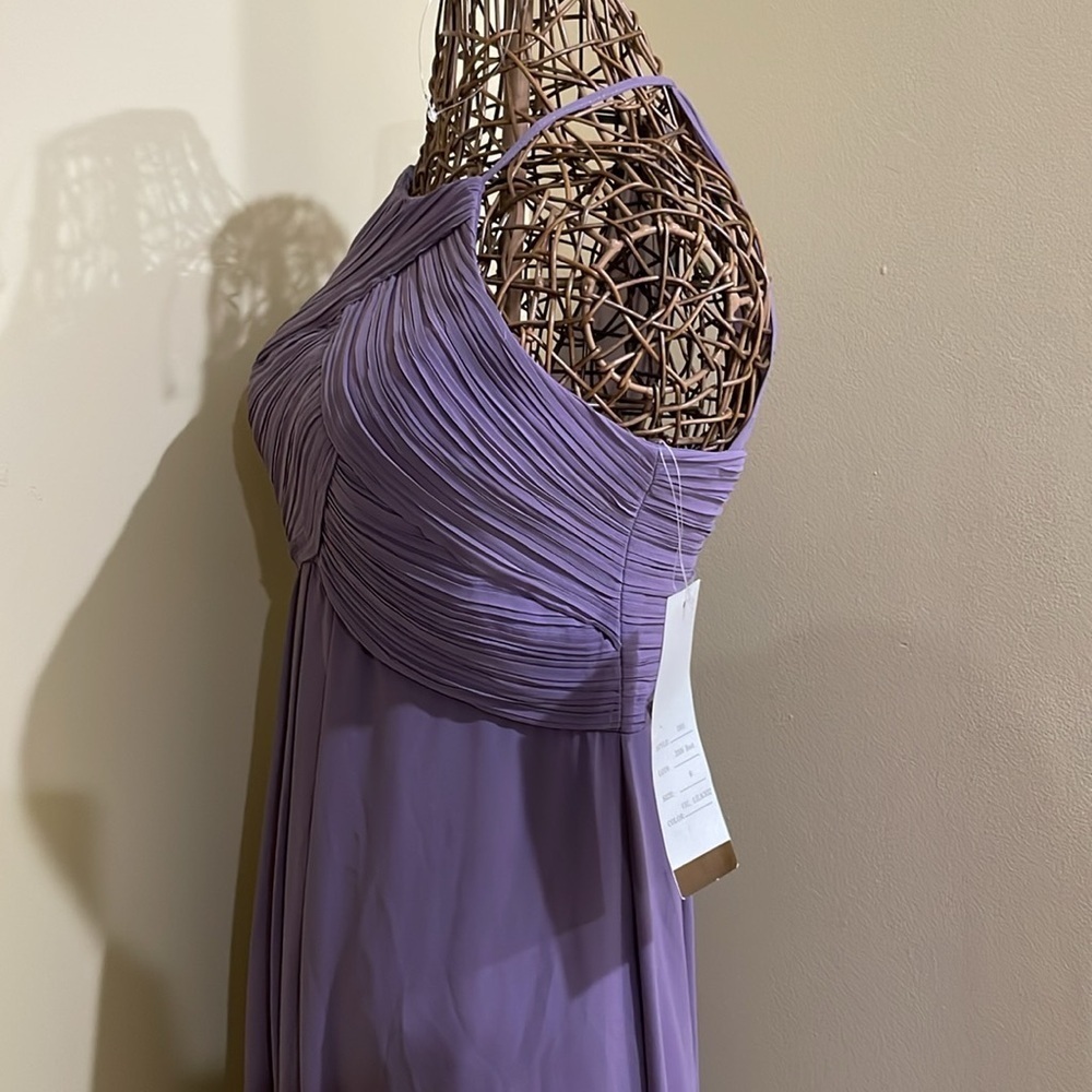Levkoff lavender Halter Bridesmaids Dress Prom Dress Occasions Dress Size 6 - Picture 3 of 11